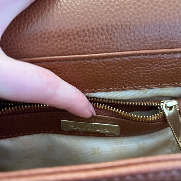 Sancia NWOT brown leather saddle bag in cognac - Picture 4 of 4